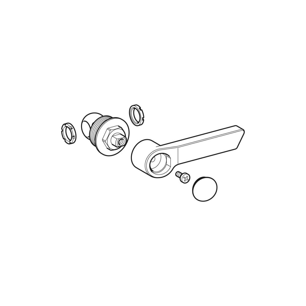 Geberit Set Oberteil mit Betätigungshebel, für Geberit Mapress Kugelhahn DN 40... GEBERIT-242551002 4025416301035 (Abb. 1)