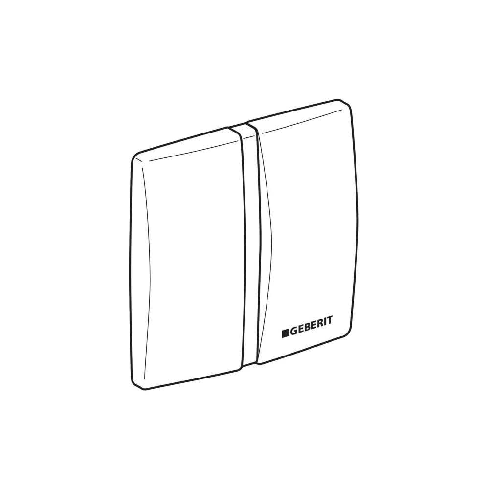 Geberit Abdeckplatte aus Zinkdruckguss zu Urinalsteuerung, Mattverchromt... GEBERIT-240561461 4025416119036 (Abb. 3)