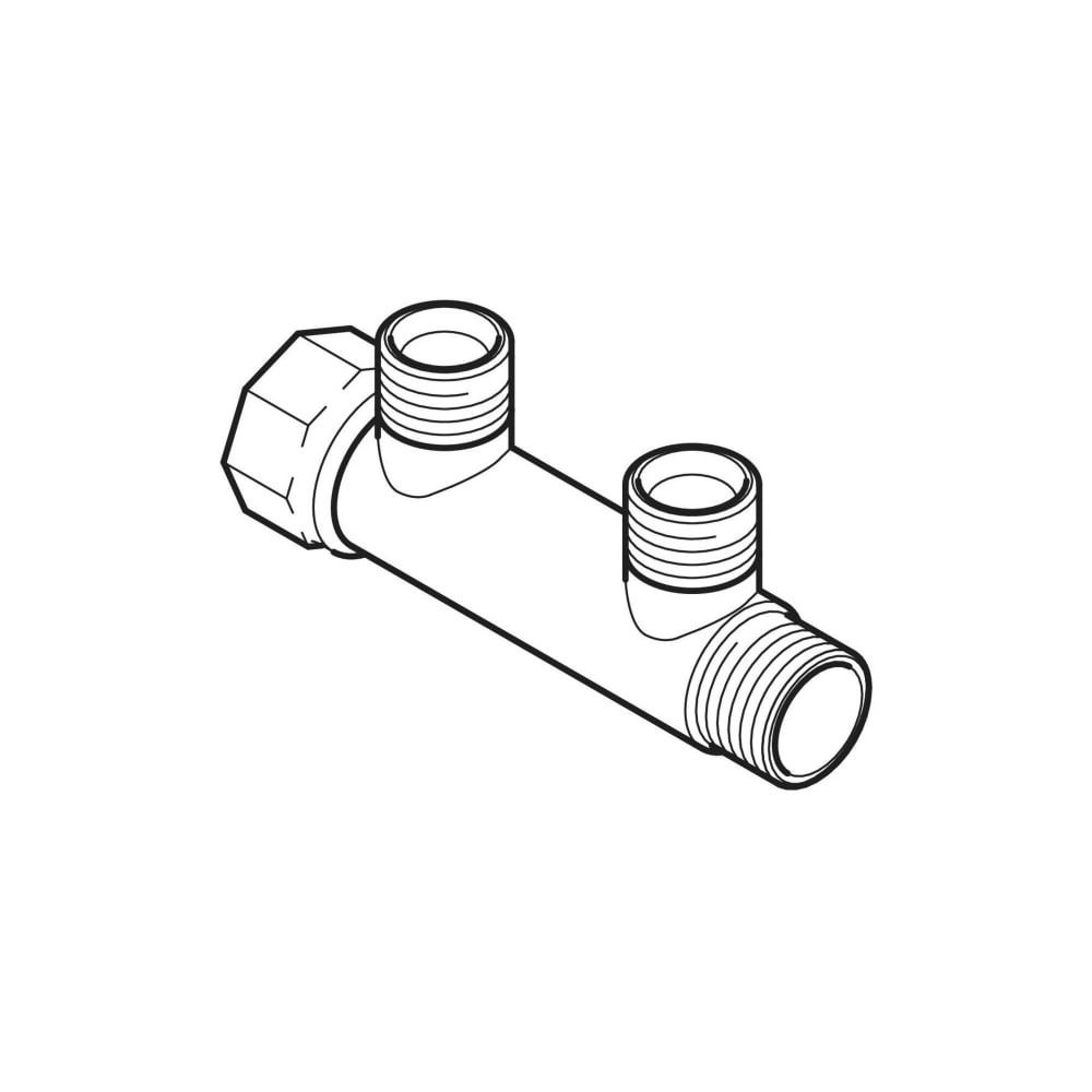 Geberit Verteiler mit Gewindeanschluss, Verteilerabgang für Eurokonus, CW617N, R 1",... GEBERIT-613422001 4025416802754 (Abb. 6)