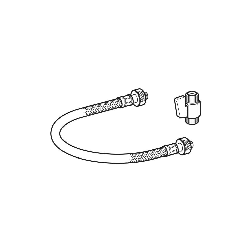 Geberit Panzerschlauch, Kugelhahn für Geberit AquaClean Alba, Sela... GEBERIT-147077001 4025410095237 (Abb. 3)