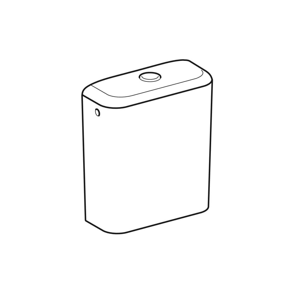 Geberit iCon Square Aufputzspülkasten aufgesetzt, 2-Mengen-Spülung, Wasseranschluss ... GEBERIT-228950600 4022009329506 (Abb. 3)