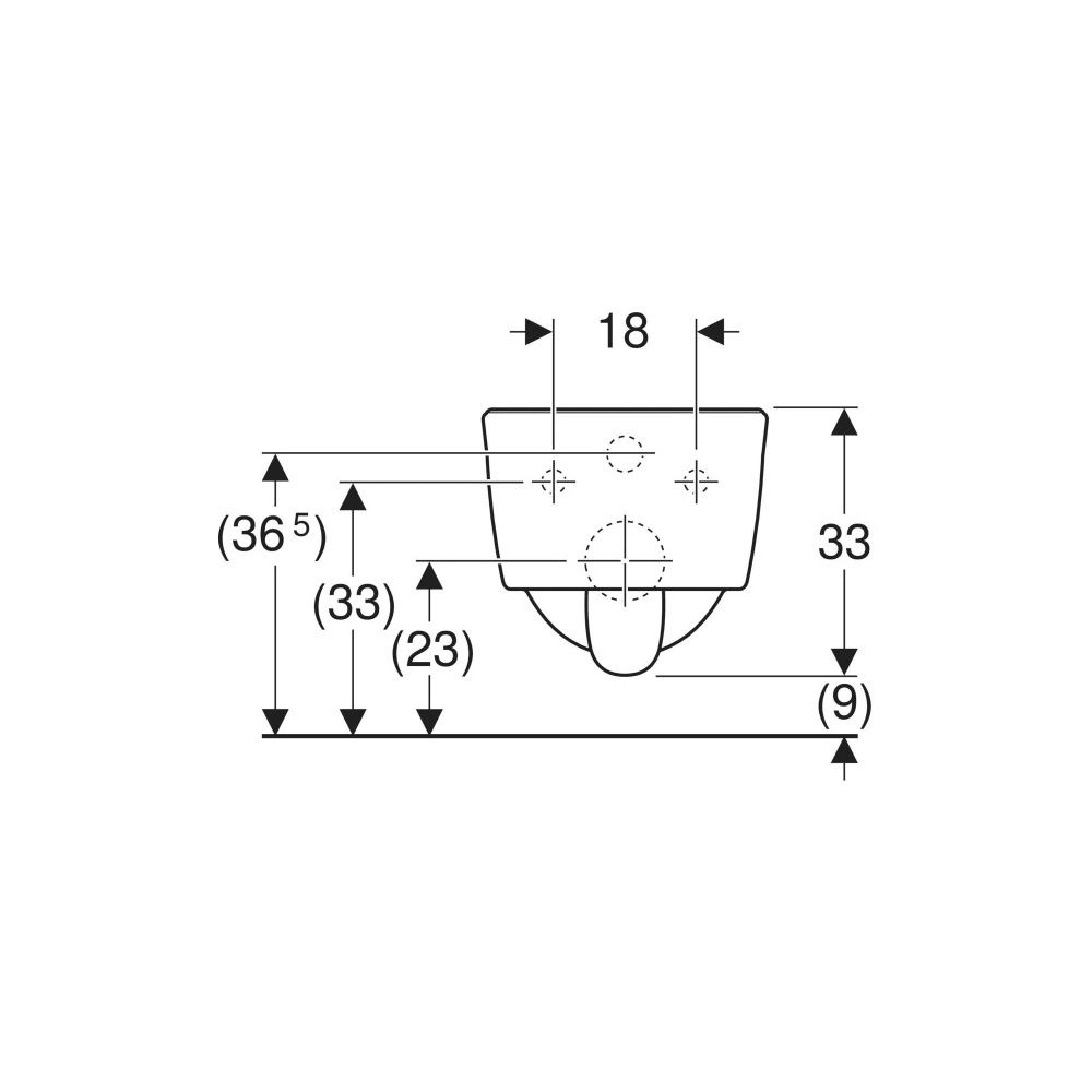 Geberit iCon Wand-WC Tiefspüler, verkürzte Ausladung, geschlossene Form, Rimfree Tie... GEBERIT-204070600 4022009334975 (Abb. 8)