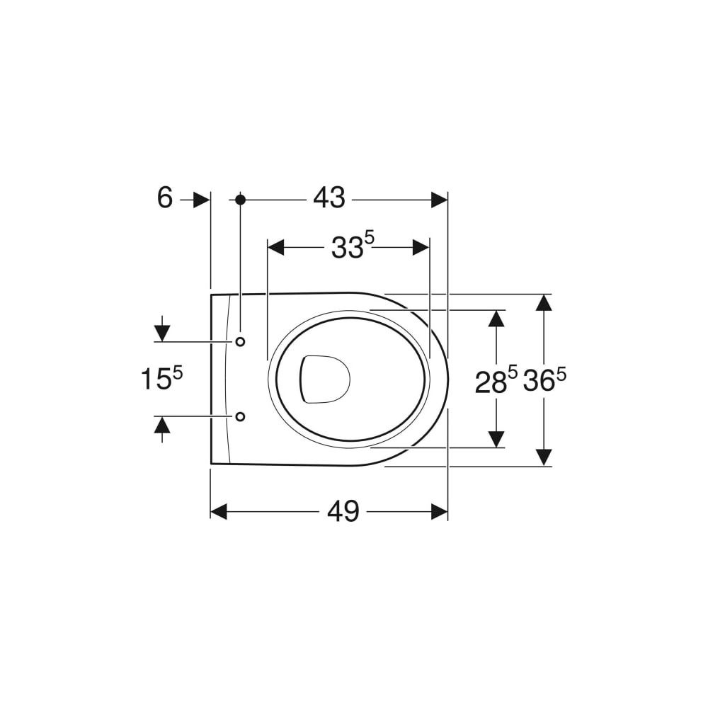 Geberit iCon Wand-WC Tiefspüler, verkürzte Ausladung, geschlossene Form, Rimfree Tie... GEBERIT-204070600 4022009334975 (Abb. 7)