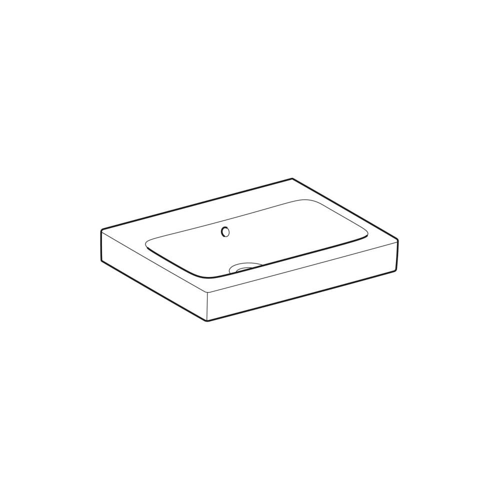 Geberit iCon Waschtisch, Breite 60cm, Tiefe 48,5cm, ohne Hahnloch, Überlauf sichtbar... GEBERIT-124063600 4022009320688 (Abb. 3)