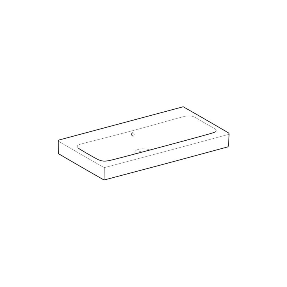 Geberit iCon Waschtisch, Breite 90cm, Tiefe 48,5cm, ohne Hahnloch, Überlauf sichtbar... GEBERIT-124093600 4022009320701 (Abb. 3)