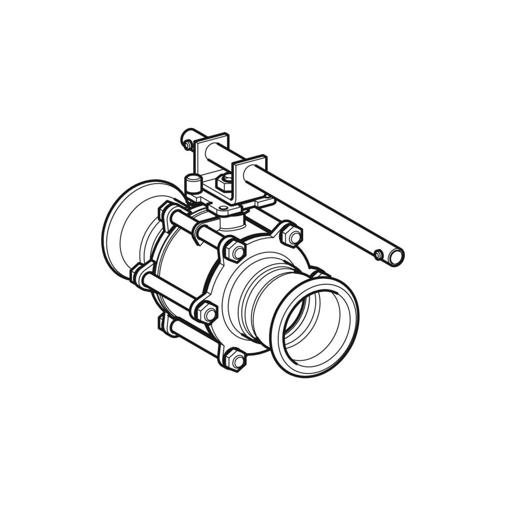 Geberit Mapress Edelstahl Kugelhahn mit Betätigungshebel, geflanscht Außendurchmesser 10... GEBERIT-92109 4024723921097 (Abb. 3)