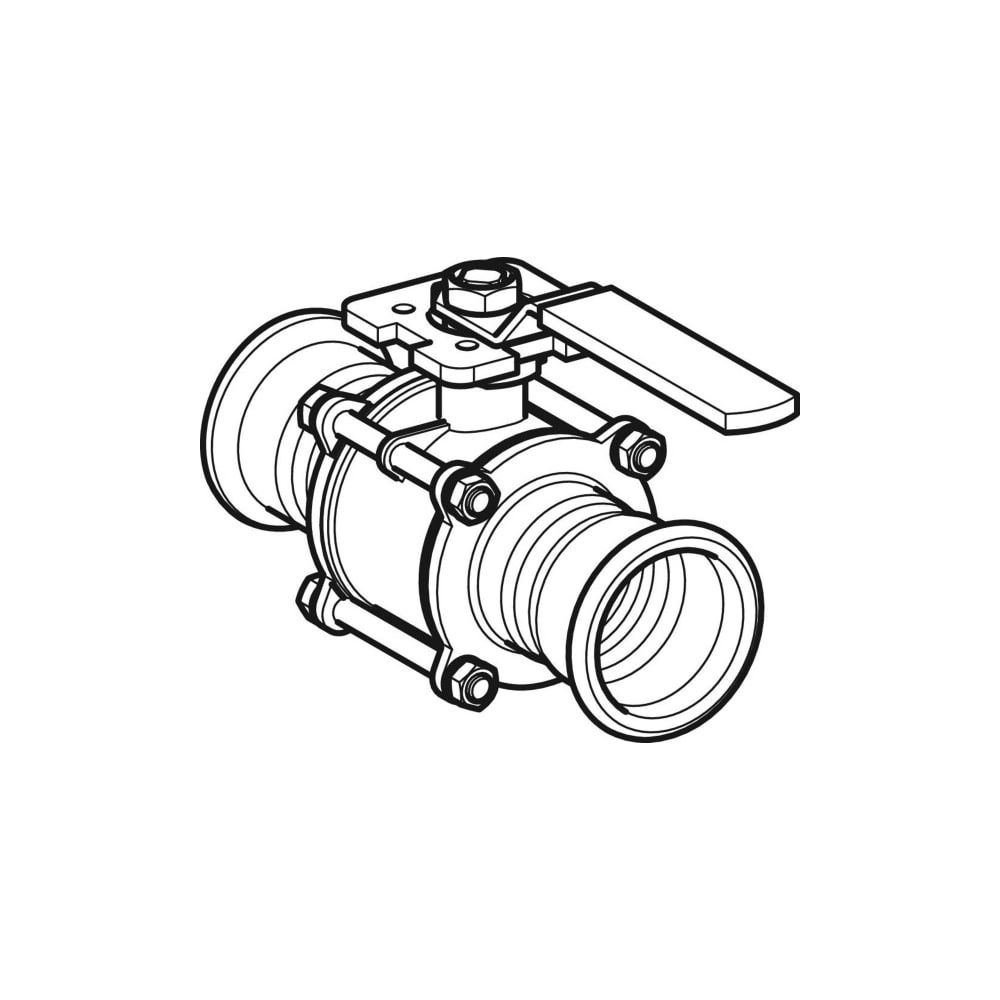 Geberit Mapress Edelstahl Kugelhahn mit Betätigungshebel, geflanscht Außendurchmesser 88... GEBERIT-92108 4024723921080 (Abb. 3)