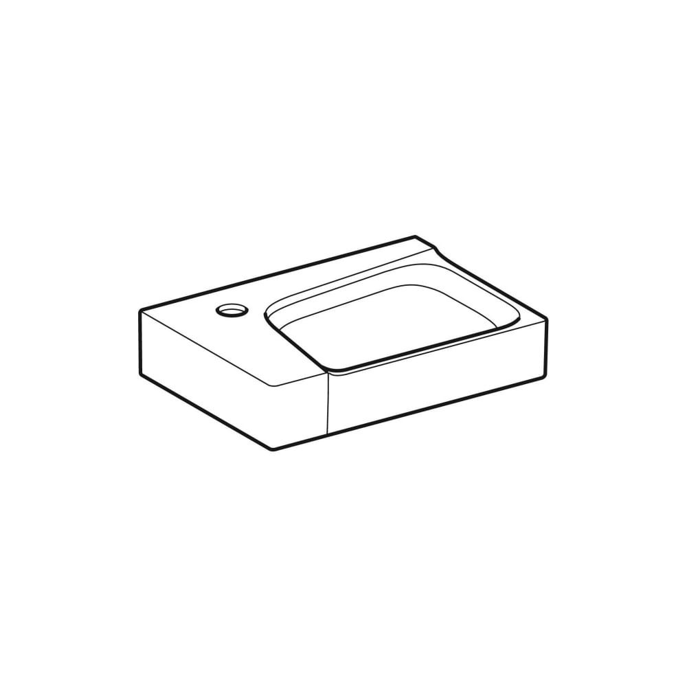 Geberit Xeno2 Handwaschbecken, 40x12,5x28cm, Hahnloch links, ohne Überlauf, Weiß/Ker... GEBERIT-500528011 4025416608646 (Abb. 3)