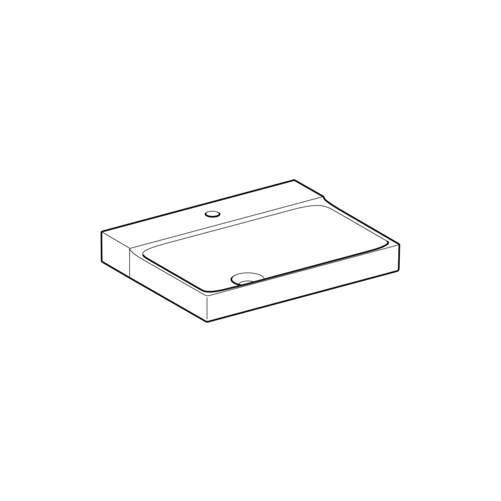 Geberit Xeno2 Waschtisch, Breite 60cm, Tiefe 48cm, Hahnloch mittig, ohne Überlauf, W... GEBERIT-500530011 4025416605430 (Abb. 3)