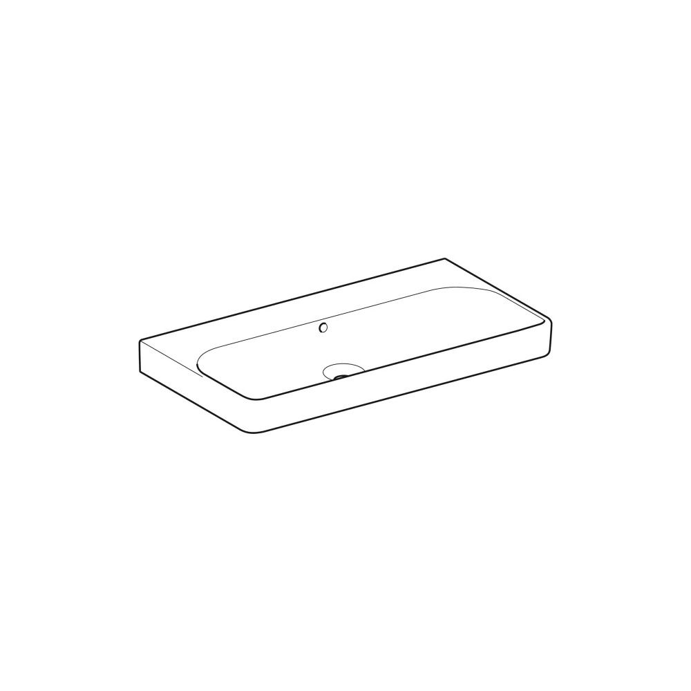 Geberit Smyle Square Waschtisch, Breite 90cm, Tiefe 48cm, ohne Hahnloch, Überlauf si... GEBERIT-500250018 4025416362791 (Abb. 3)