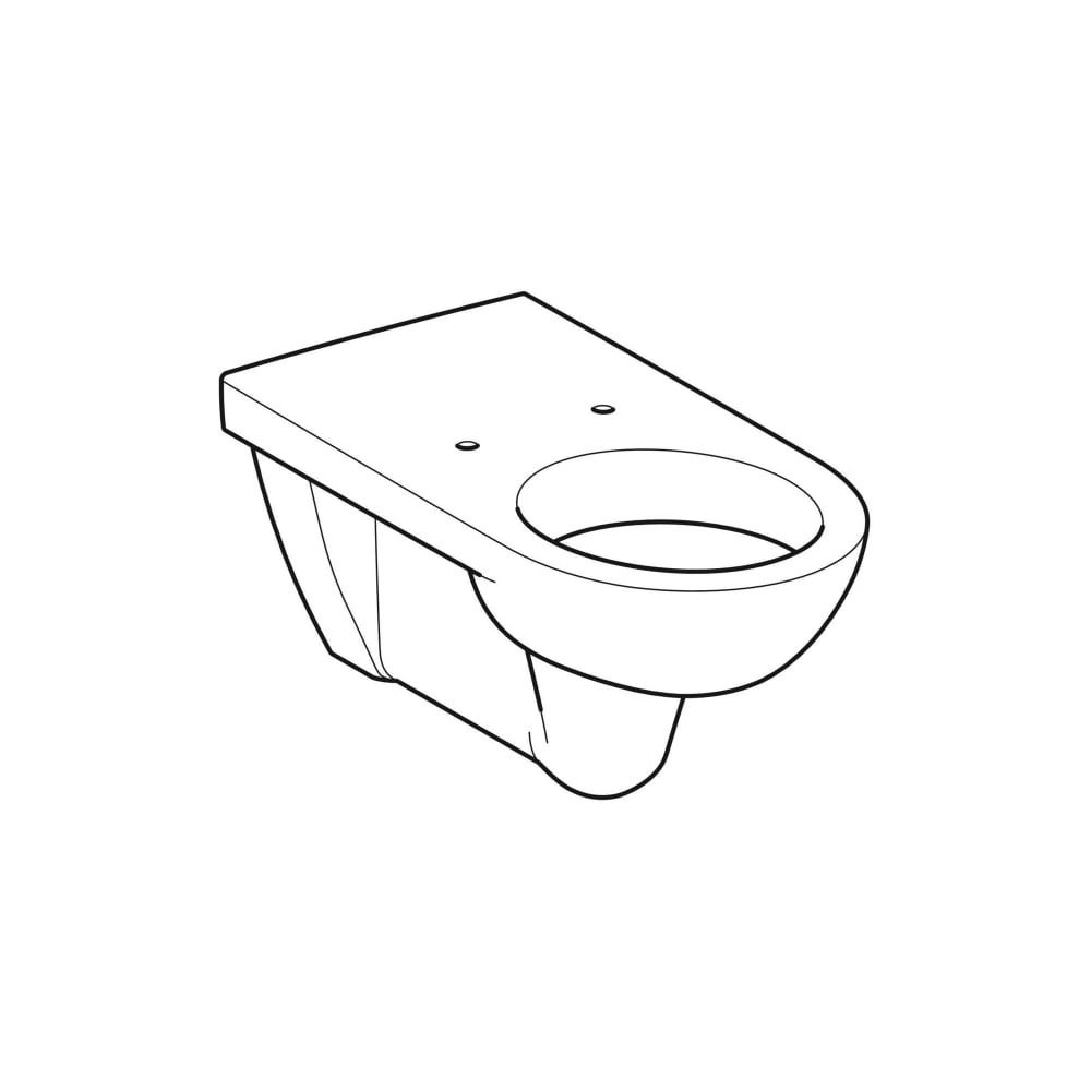 Geberit Renova Comfort Wand-WC Tiefspüler, verlängerte Ausladung Tiefe 70cm, Weiß... GEBERIT-208520000 4022009344035 (Abb. 3)