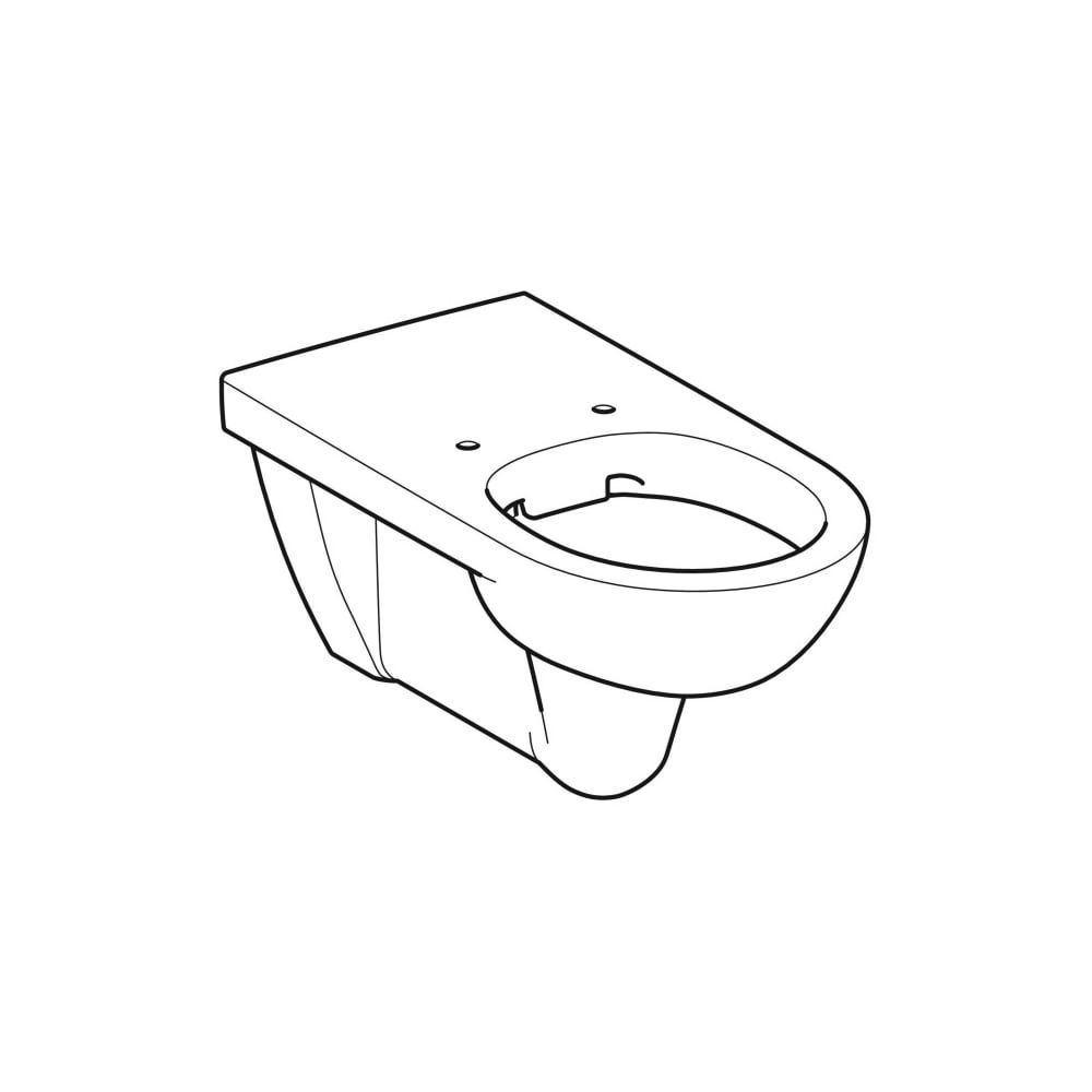 Geberit Renova Comfort Wand-WC Tiefspüler, verlängerte Ausladung, Rimfree Tiefe 70cm... GEBERIT-208570000 4022009335019 (Abb. 3)