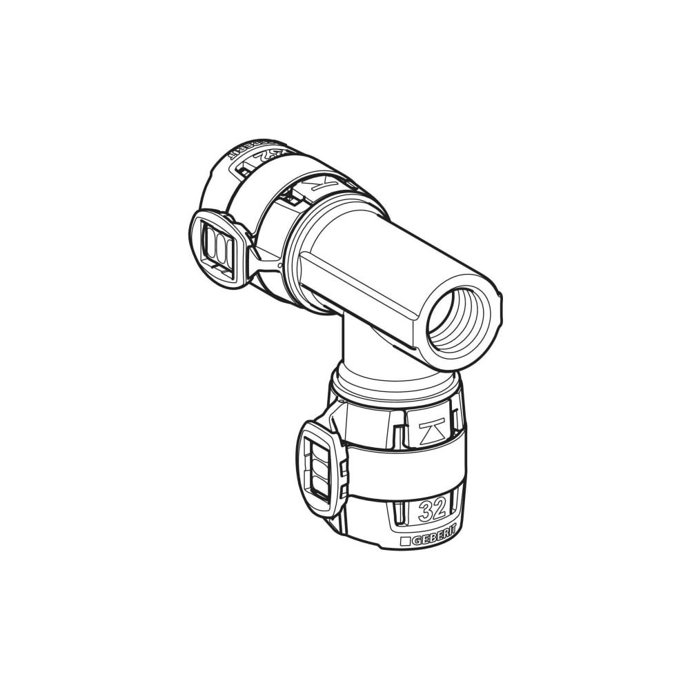 Geberit FlowFit T-Stück mit Innengewinde seitlich d 50mm, Rp 1/2″... GEBERIT-620355001 4064746015724 (Abb. 4)