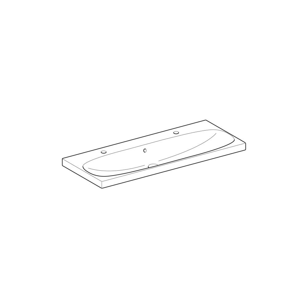Geberit Acanto Waschtisch, Breite 120cm, Tiefe 48,2cm, Hahnloch links, rechts, Überl... GEBERIT-501880001 4025410895615 (Abb. 7)