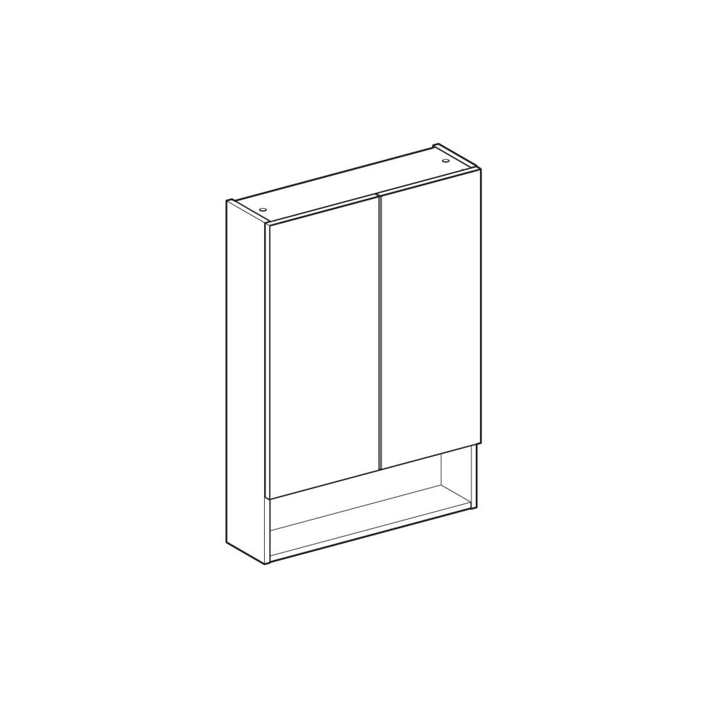 Geberit Renova Plan Spiegelschrank mit zwei Türen und zwei Glaseinlegeböden 58,8x85x... GEBERIT-502365011 4025410681096 (Abb. 7)