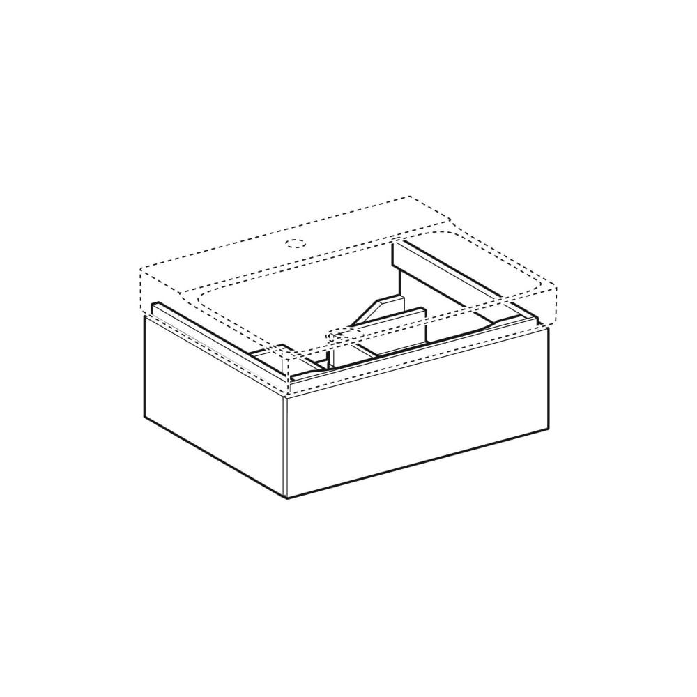 Geberit Xeno2 Unterschrank für Waschtisch, 1 Schublade, 58x22x46,2cm, sculturagrau/M... GEBERIT-500505431 4025416611646 (Abb. 3)