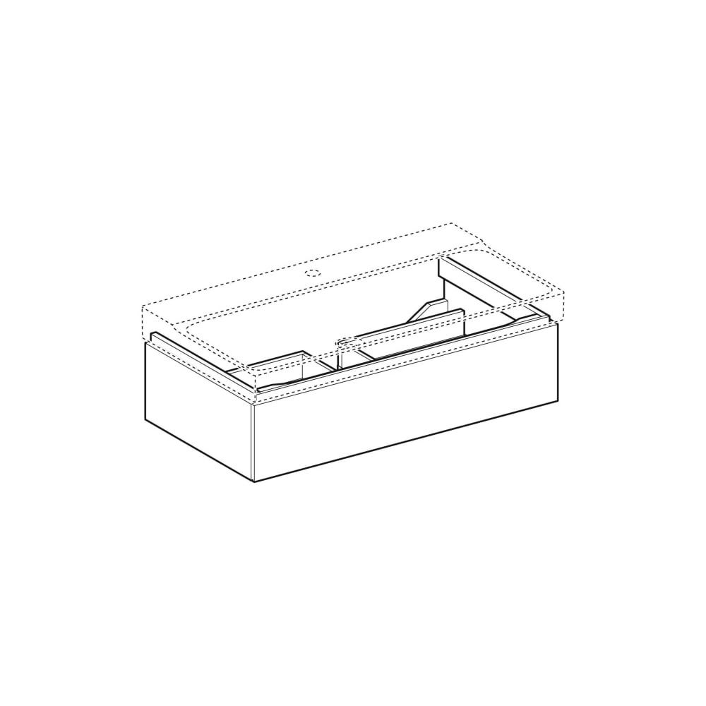 Geberit Xeno2 Unterschrank für Waschtisch, 1 Schublade, 88x22x46,2cm, Greige/lackier... GEBERIT-500508001 4025416354611 (Abb. 3)