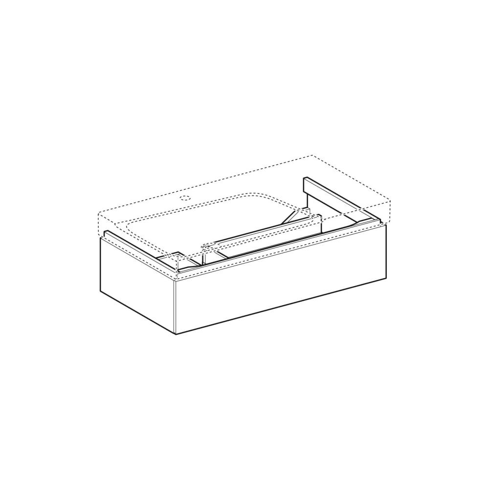 Geberit Xeno2 Unterschrank für Waschtisch, Ablagefläche, 1 Schublade, 88x22x46,2cm, ... GEBERIT-500513011 4025416610083 (Abb. 4)