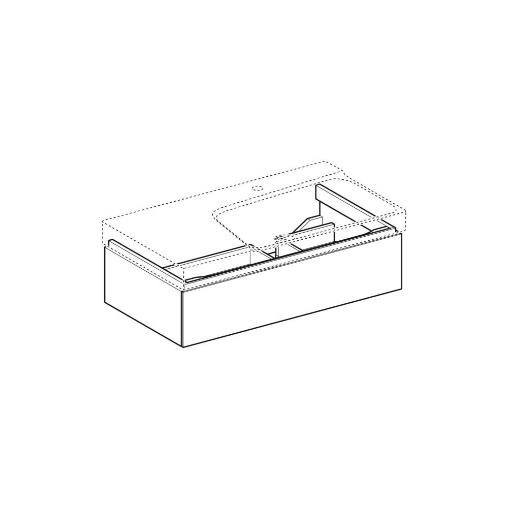 Geberit Xeno2 Unterschrank für Waschtisch mit Ablagefläche links, mit 1 Schublade 88... GEBERIT-500514011 4025416610113 (Abb. 3)