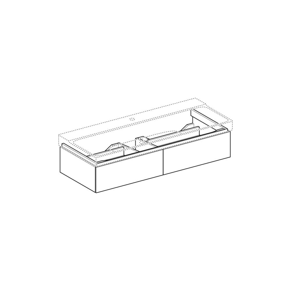 Geberit Xeno2 Unterschrank für Waschtisch mit, B ab 120cm, 2 Schubladen, 117,4x22x46... GEBERIT-500517431 4025416610298 (Abb. 3)