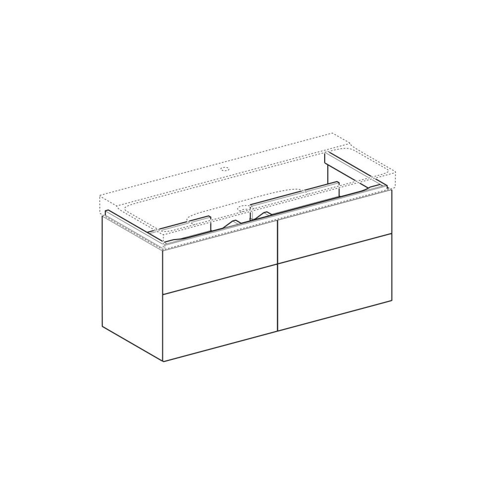Geberit Xeno2 Unterschrank für Waschtisch, mit, Breite ab 120cm, 4 Schubladen, 117,4... GEBERIT-500518011 4025416610304 (Abb. 4)