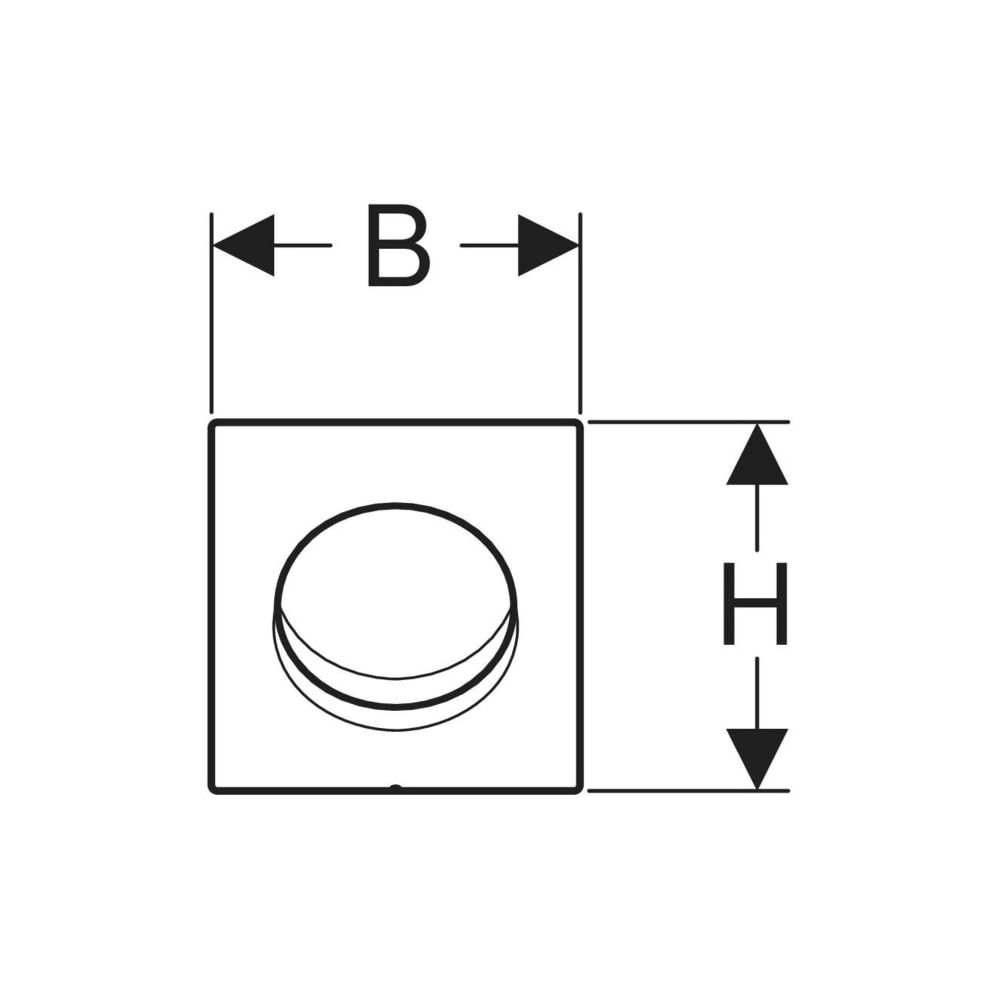 Geberit Samba Drückerplatte für Urinalsteuerung mit pneumatischer Spülauslösung Matt... GEBERIT-241319461 4025416674139 (Abb. 4)