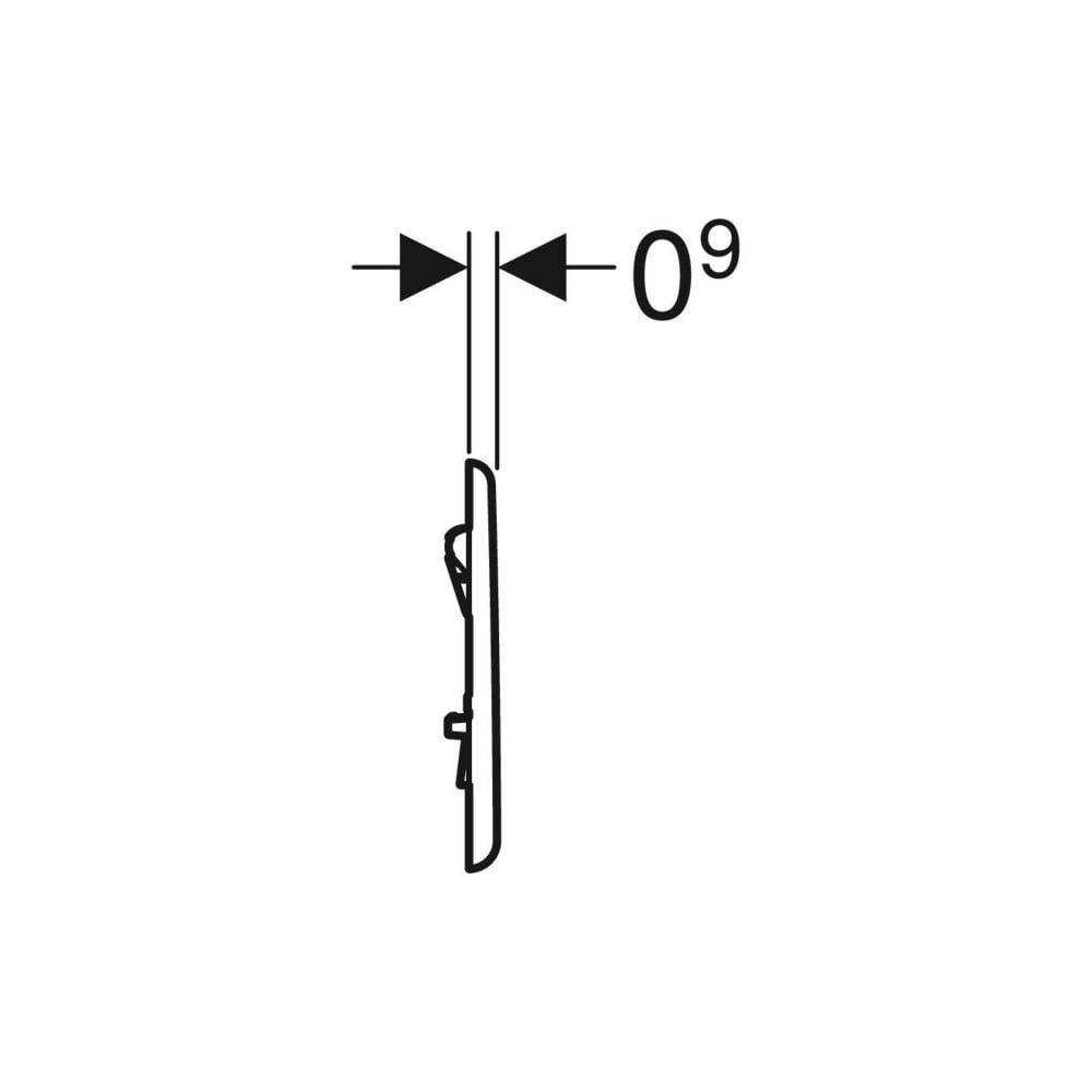 Geberit Samba Drückerplatte für Urinalsteuerung mit pneumatischer Spülauslösung Matt... GEBERIT-241319461 4025416674139 (Abb. 5)