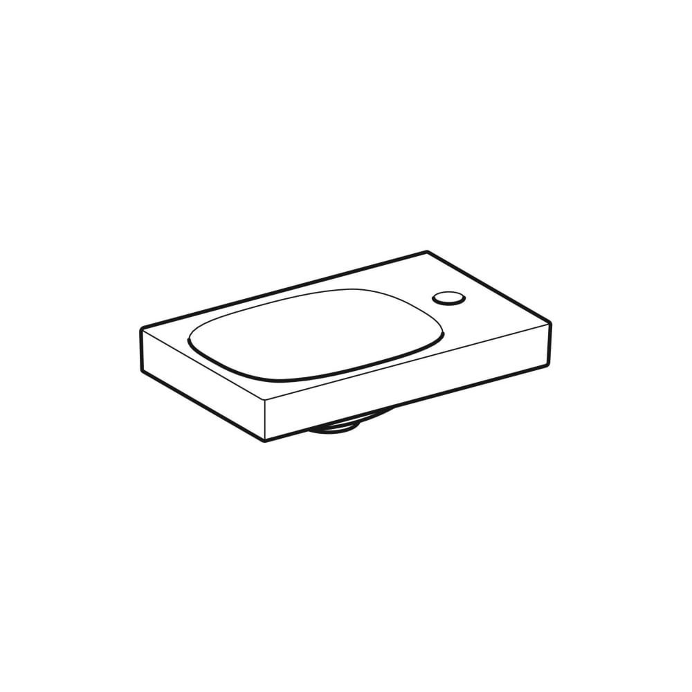 Geberit Acanto Handwaschbecken Hahnloch rechts, ohne Überlauf, Weiß/KeraTect... GEBERIT-500635018 4022009352979 (Abb. 3)
