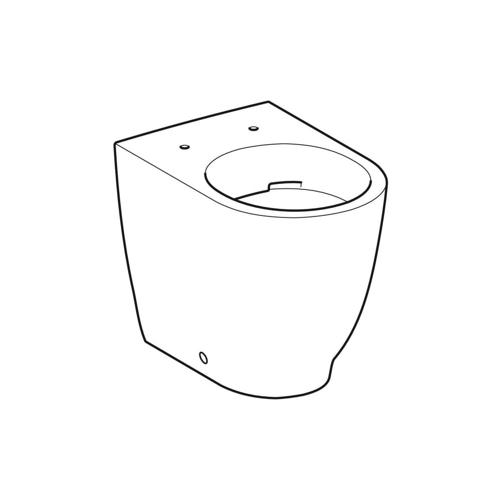 Geberit Acanto Stand-WC Tiefspüler, erhöht, wandbündig, geschlossene Form, Rimfree T... GEBERIT-500602012 4022009353228 (Abb. 3)