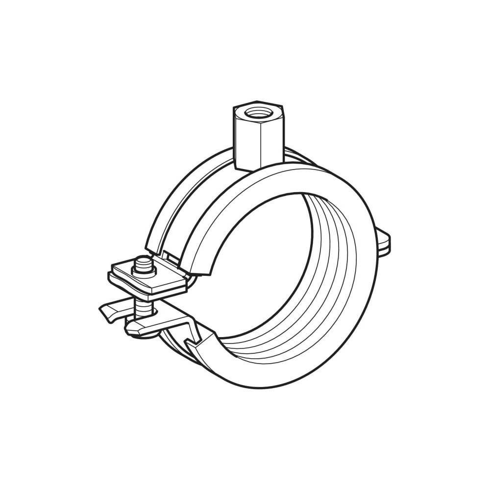 Geberit Rohrschelle gedämmt, mit Gewindemuffe M8, M10 1,0215, di 25–30mm, galvanisch... GEBERIT-601853261 4025416498452 (Abb. 6)