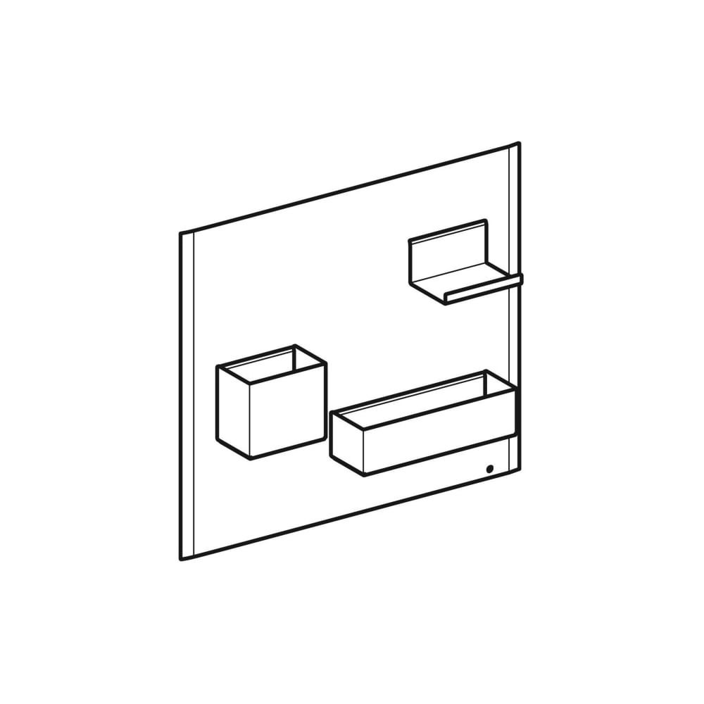 Geberit Magnettafel mit Stauboxen Weiß/pulverbeschichtet matt, Lava pulverbeschichte... GEBERIT-500649012 4022009354683 (Abb. 3)