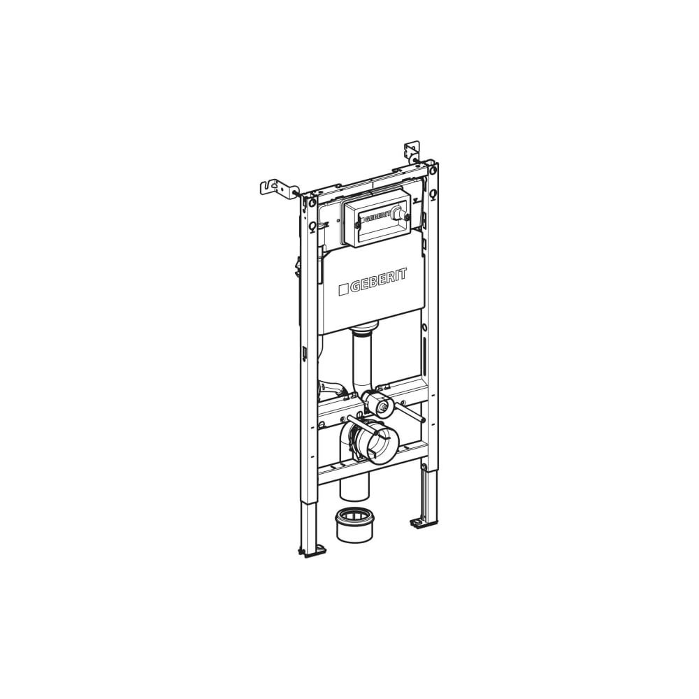 Geberit DuofixBasic Element für Wand-WC 112cm mit Delta Unterputzspülkasten 12cm, fü... GEBERIT-458103002 4064746032363 (Abb. 3)