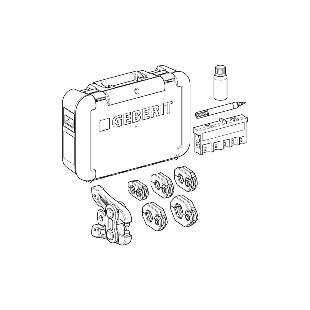 Geberit Mapress Pressringe schwenkbar in Koffer, D 15/18/22/28/35mm, Kompatibilität ... GEBERIT-691197001 4064746014192 (Abb. 3)