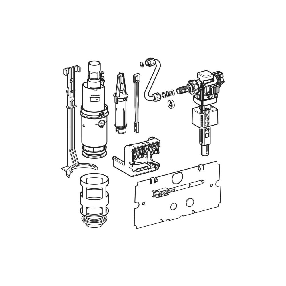 Geberit Umbauset für 2-Mengen-Spülung mit Füllventil Typ 380, für Unterputzspülkaste... GEBERIT-240515005 4064746037641 (Abb. 5)