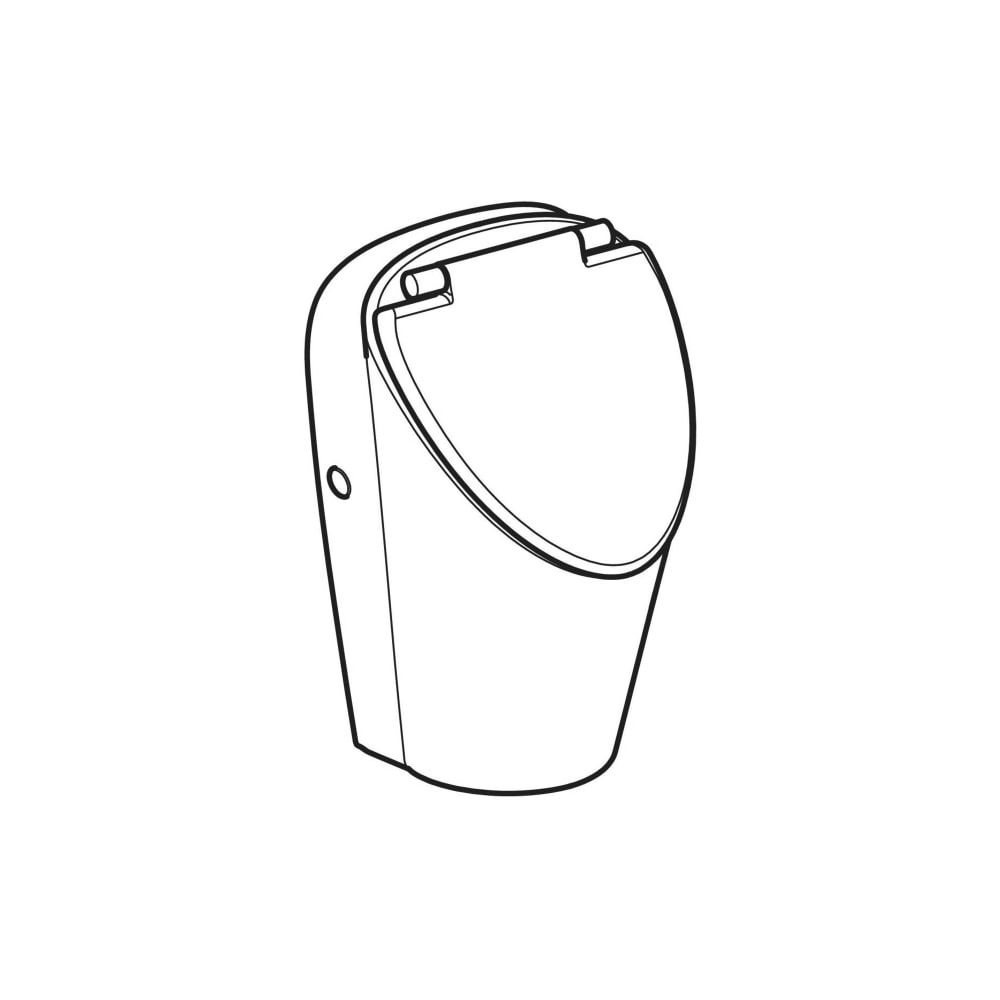 Geberit Renova S Urinal mit Deckel, Zulauf von hinten, Abgang nach hinten oder unten... GEBERIT-503110001 4064746028427 (Abb. 3)
