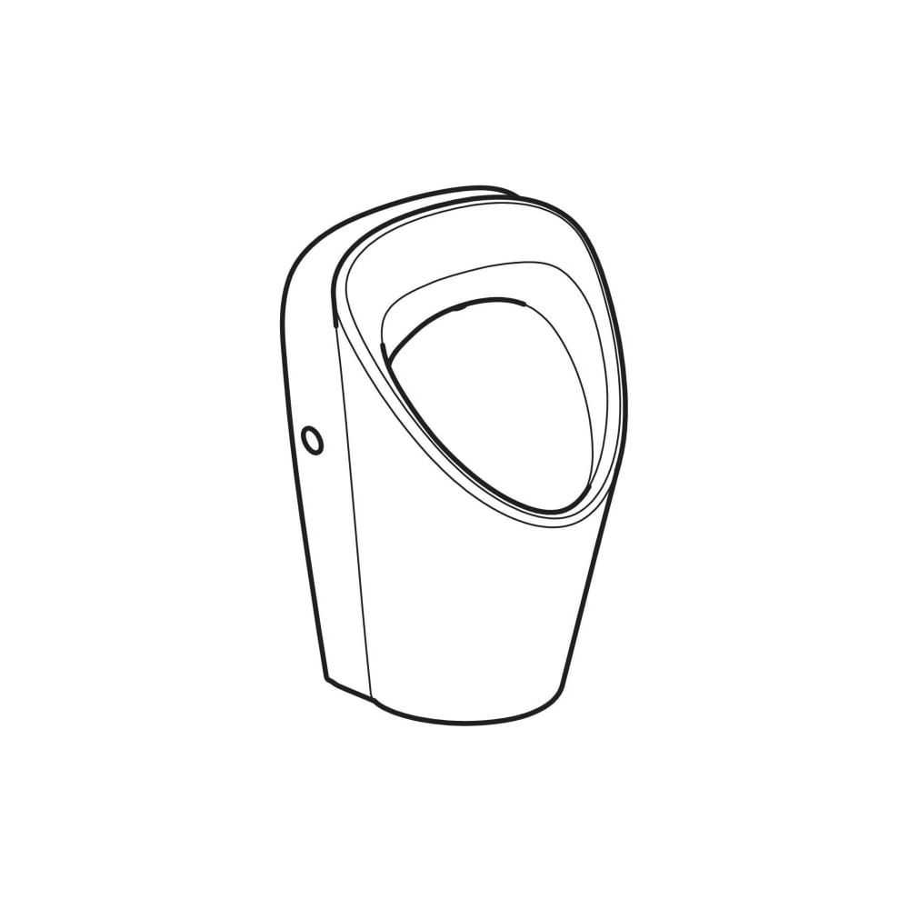 Geberit Renova S Urinal, Zulauf von hinten, Abgang nach hinten oder unten, Weiß... GEBERIT-503100001 4064746027246 (Abb. 3)