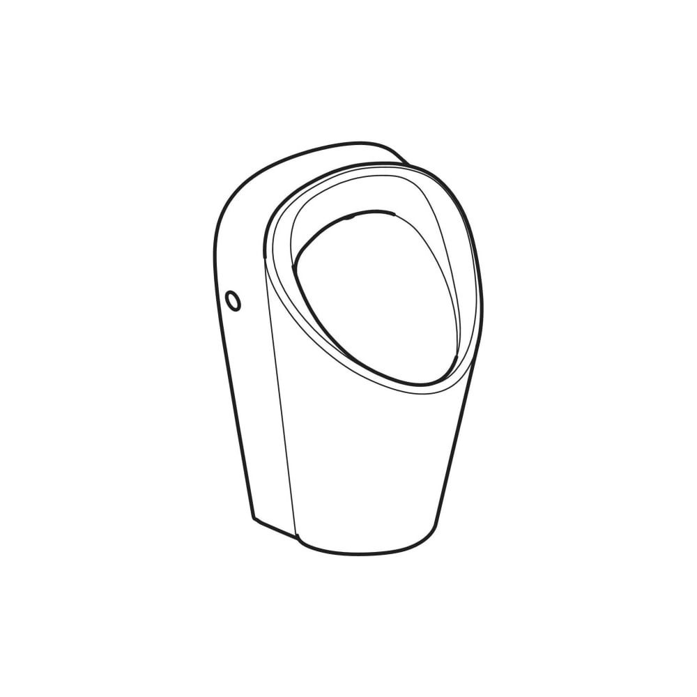 Geberit Renova M Urinal, Zulauf von hinten, Abgang nach hinten oder unten, Weiß... GEBERIT-503120001 4064746028496 (Abb. 3)