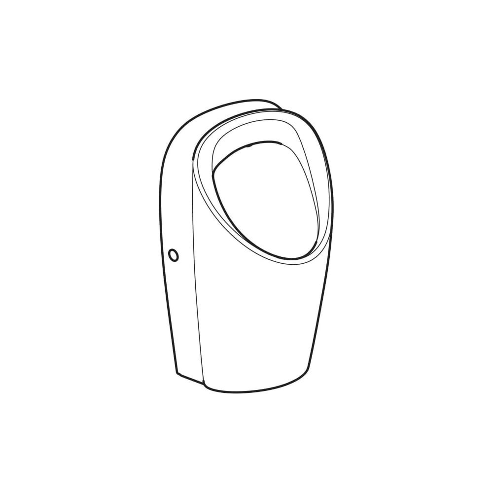 Geberit Renova L Urinal, Zulauf von hinten, Abgang nach hinten oder unten, Weiß... GEBERIT-503130001 4064746028618 (Abb. 3)
