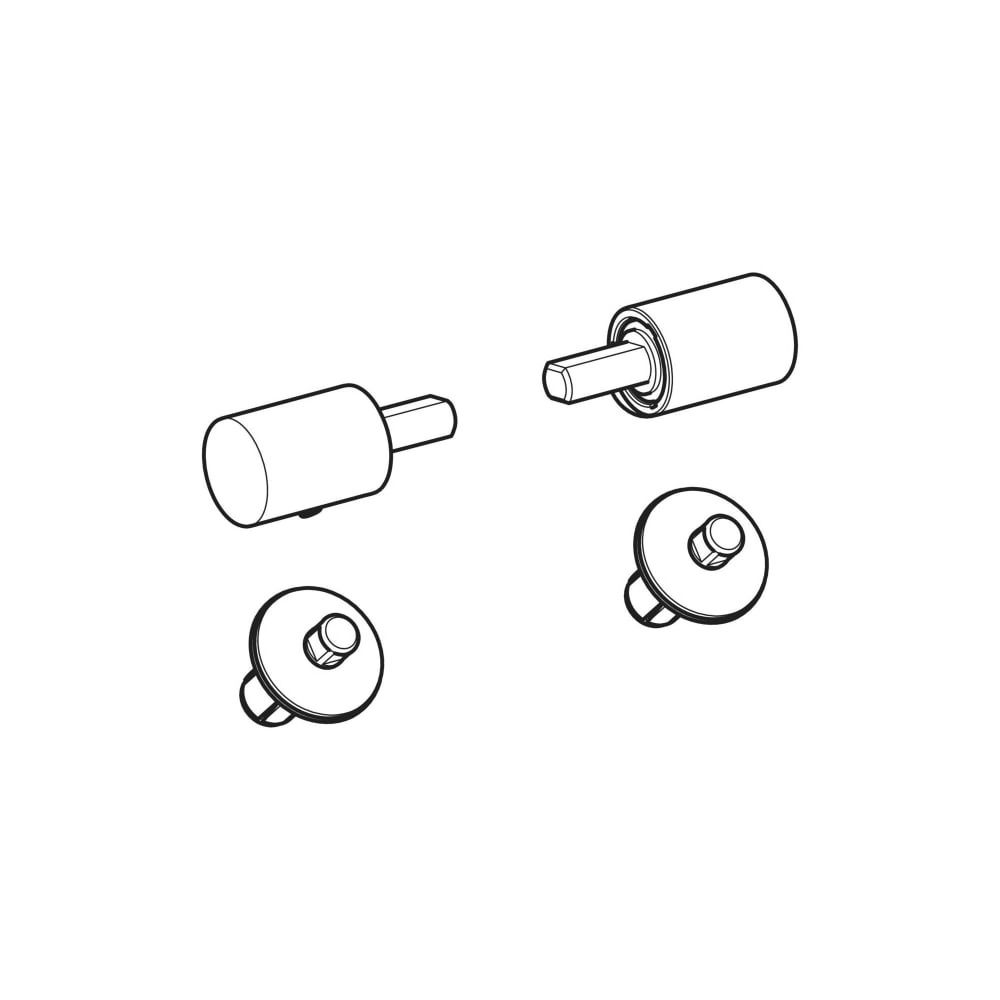 Geberit Scharnierset für Renova S und Selnova S Urinaldeckel, mit Absenkautomatik, 2... GEBERIT-246156001 4064746039560 (Abb. 3)