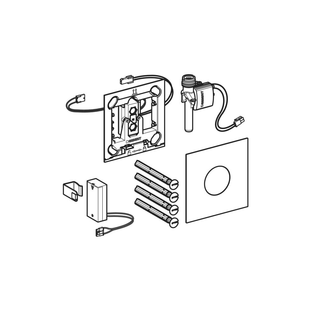 Geberit Typ 40 Urinalsteuerung mit elektr. Spülauslösung, Batteriebetrieb, Abdeckpla... GEBERIT-116034JK1 4064746043277 (Abb. 3)