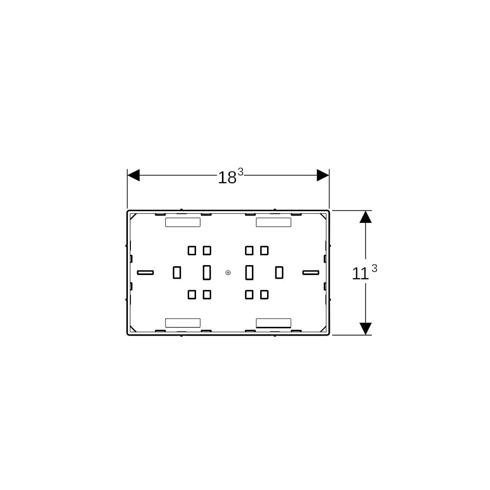 Geberit Omega Abdeckplatte flächenbündig, mit Sichtrahmen Sonderanfertigung... GEBERIT-115088001 4025416485353 (Abb. 6)