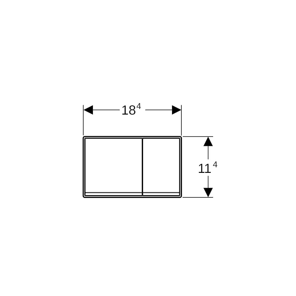 Geberit Omega 60 Drückerplatte, 2-Mengen-Spülung, Square, flächenbündig Weiß, verspi... GEBERIT-115081SI1 4025416301349 (Abb. 7)