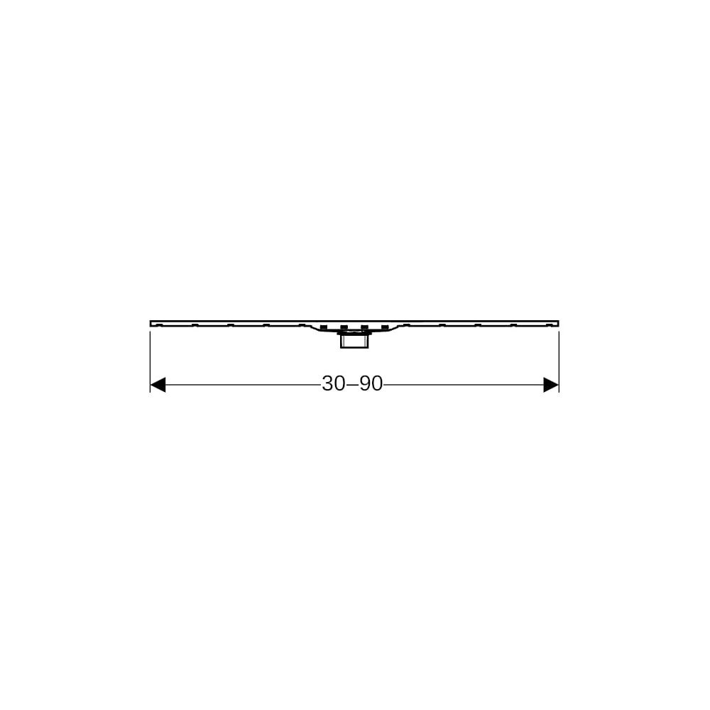 Geberit CleanLine 80 Duschrinne, Länge 30-90cm, Edelstahl poliert, beschichtet, Edel... GEBERIT-154440KS1 4025410736611 (Abb. 9)