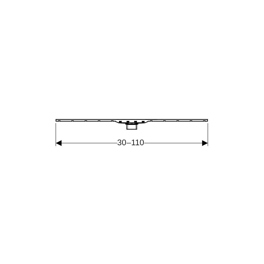 Geberit CleanLine80 Duschrinne Länge 30-110cm, Schwarzchrom gebürstet... GEBERIT-154442QC1 4064746039089 (Abb. 7)