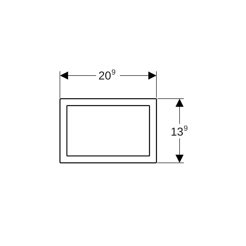 Geberit Abdeckrahmen für Omega 60 Drückerplatte verchromt, gebürstet, easy-to-clean... GEBERIT-115086GH1 4025416310549 (Abb. 6)