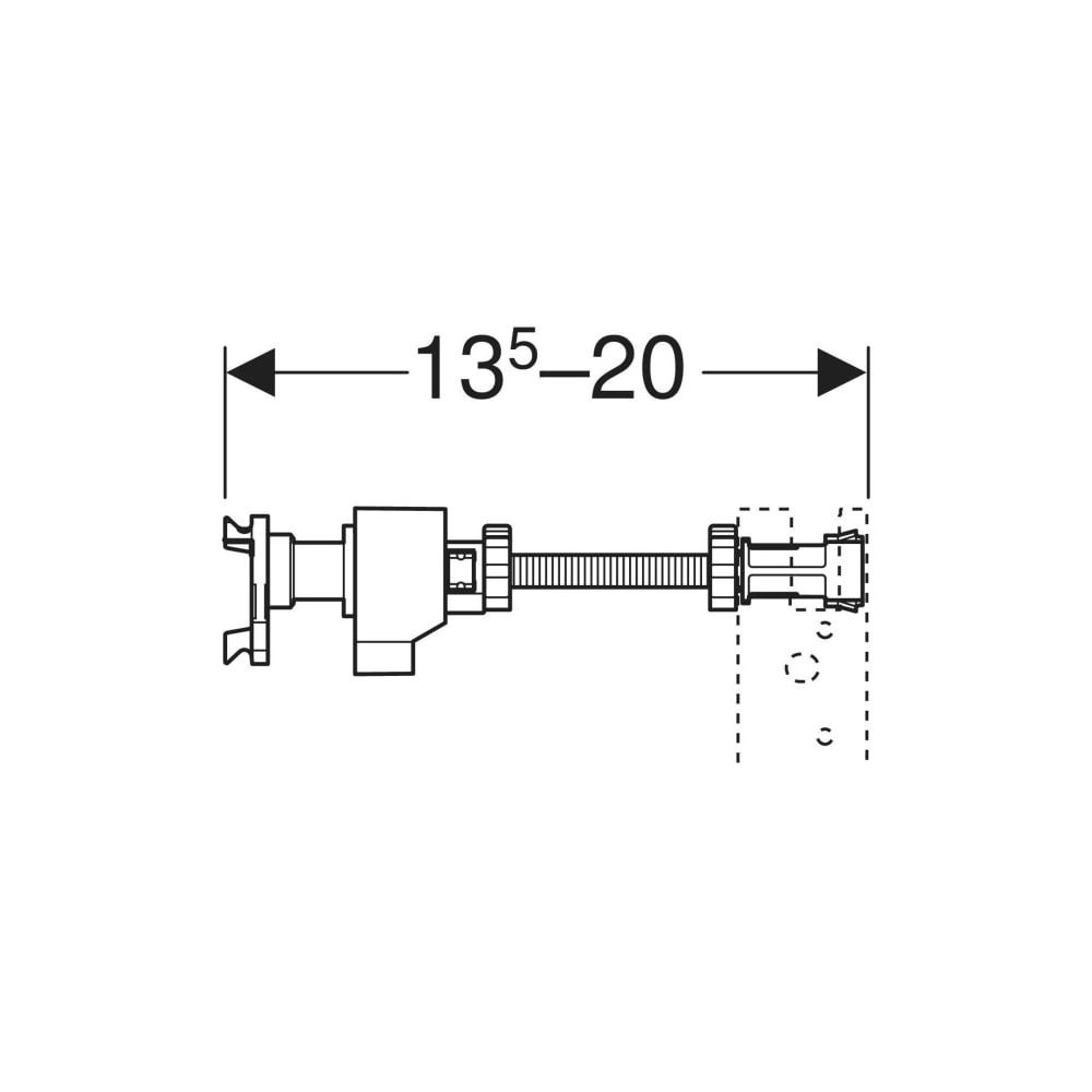 Geberit Duofix Wandanker für Einzel- und Systemmontage, Zinkdruckguss/Stahl/Kunststo... GEBERIT-111080001 4064746058516 (Abb. 4)