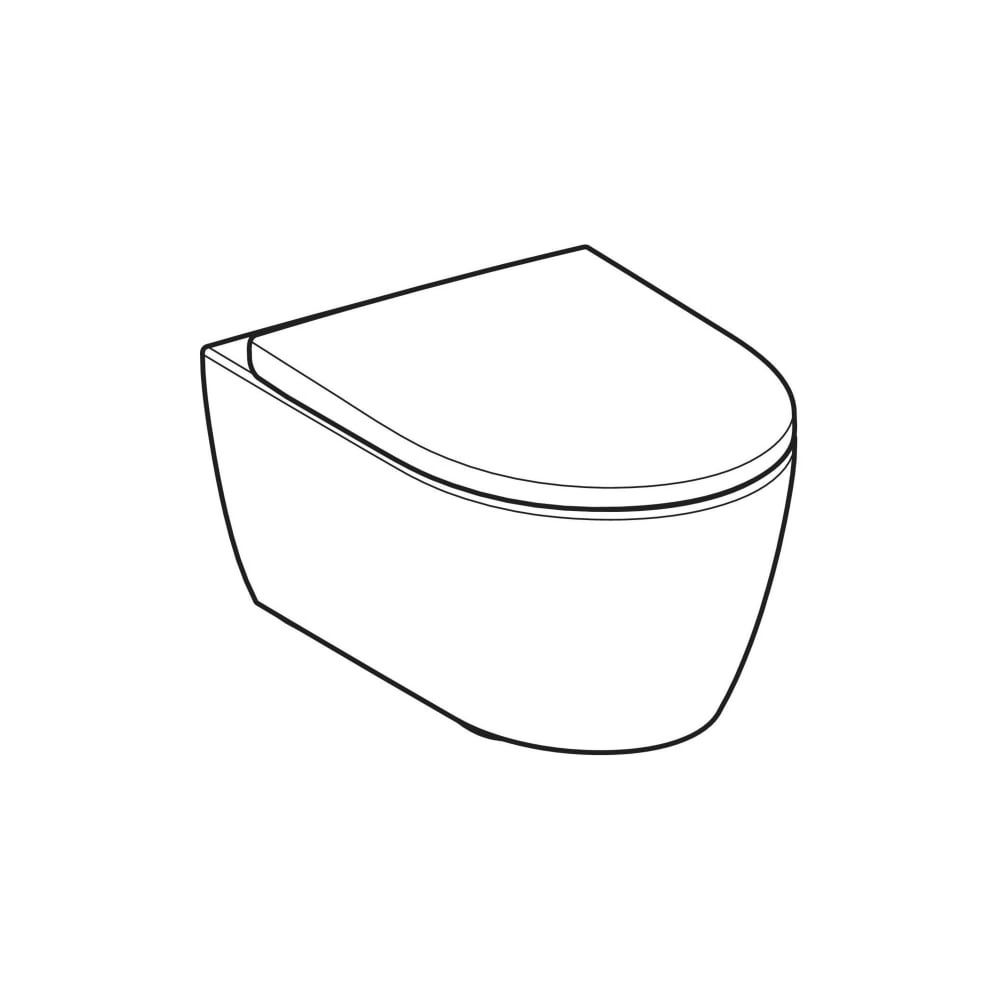 Geberit iCon Wand-WC-Set Tiefspüler geschl. Keramikdesign TurboFlush Weiß, WC-Sitz 5... GEBERIT-503045001 4064746019791 (Abb. 3)