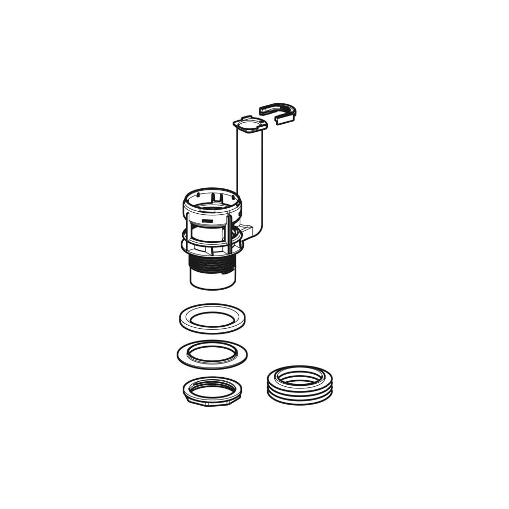 Geberit Bassin für Spülventil Typ 290, Rd60x1/8, lang, 243713001... GEBERIT-243713001 4025416814894 (Abb. 3)