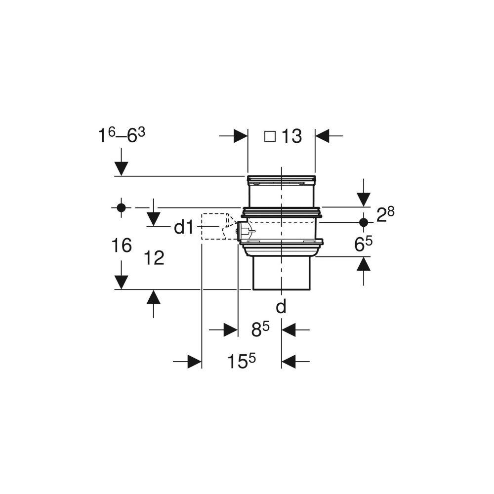 Geberit Varino Bodenablauf vertikal, d110 d 110mm, d1 50mm... GEBERIT-388022001 4025416580737 (Abb. 5)
