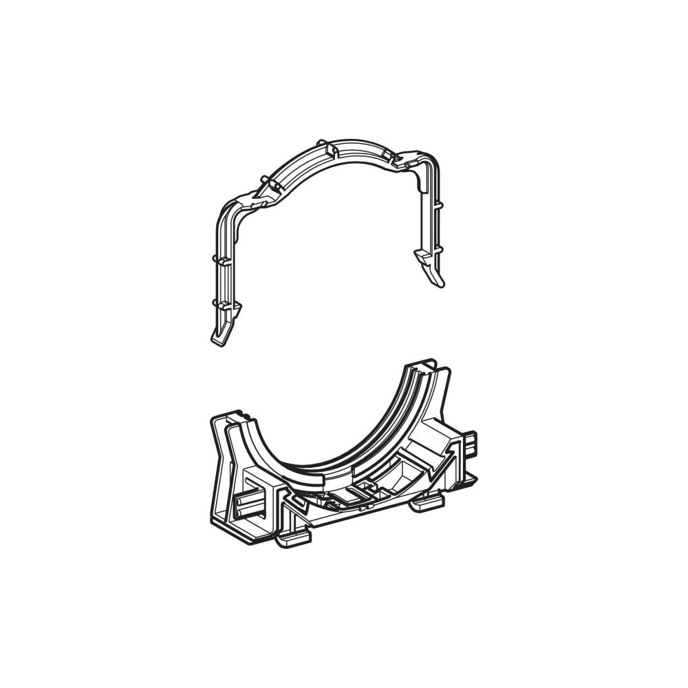 Geberit Rohrschelle für Anschlussbogen für WC, 49/77mm, 90mm, Kunststoff, 242012002... GEBERIT-242012002 4064746032004 (Abb. 3)